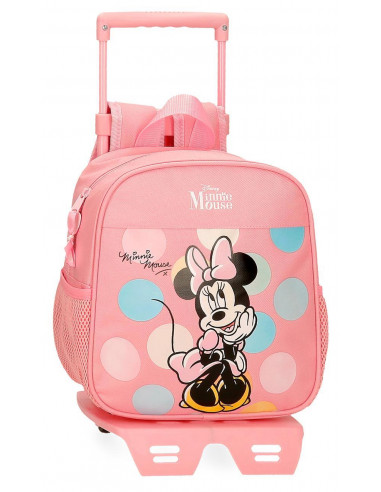 43120T1 ADAPT. BACKPACK  25CM.W/TROLLEY  MINNIE COQUETTE